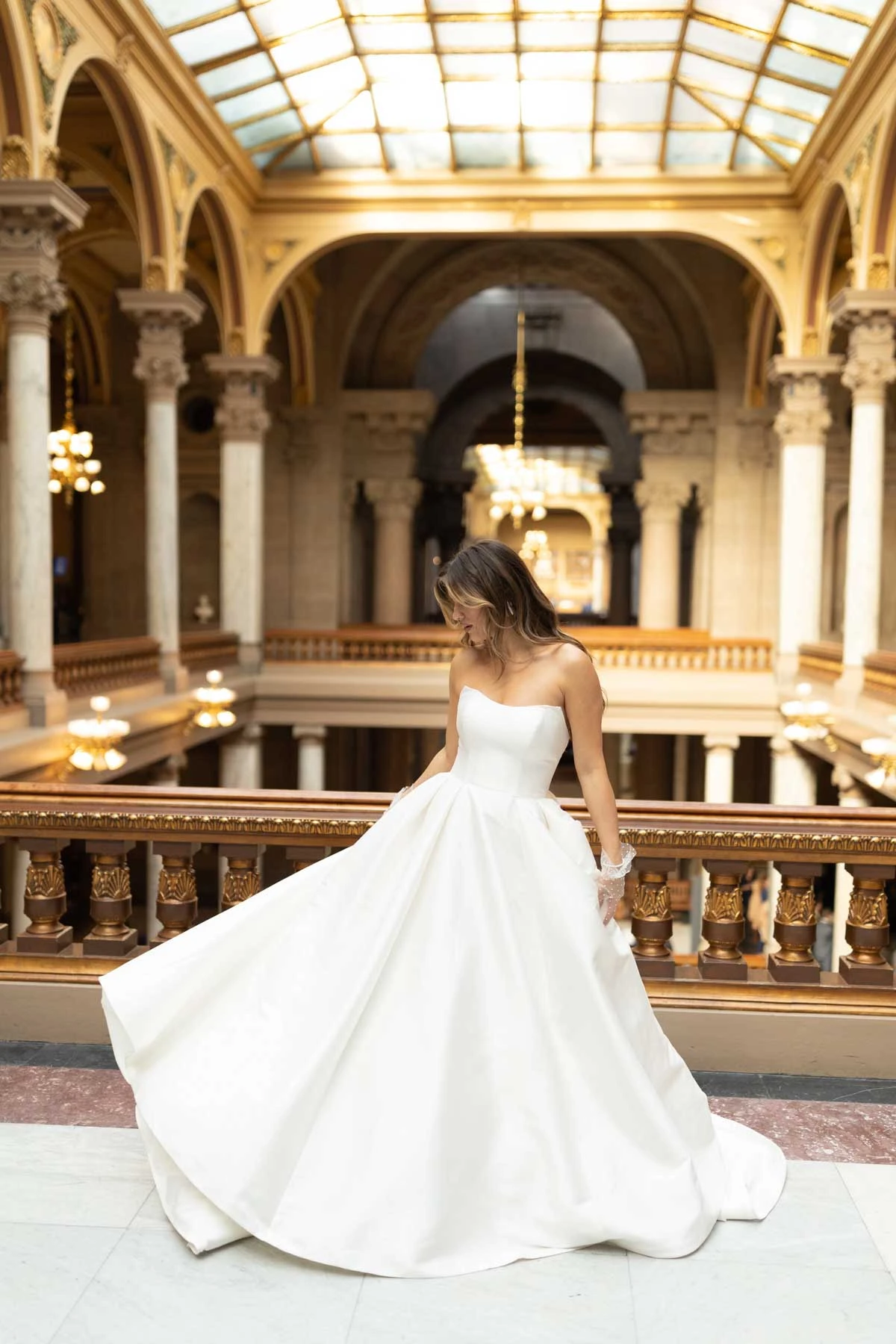 7711 Luxe Strapless Princess Ballgown Wedding Dress with Pockets  by Stella York