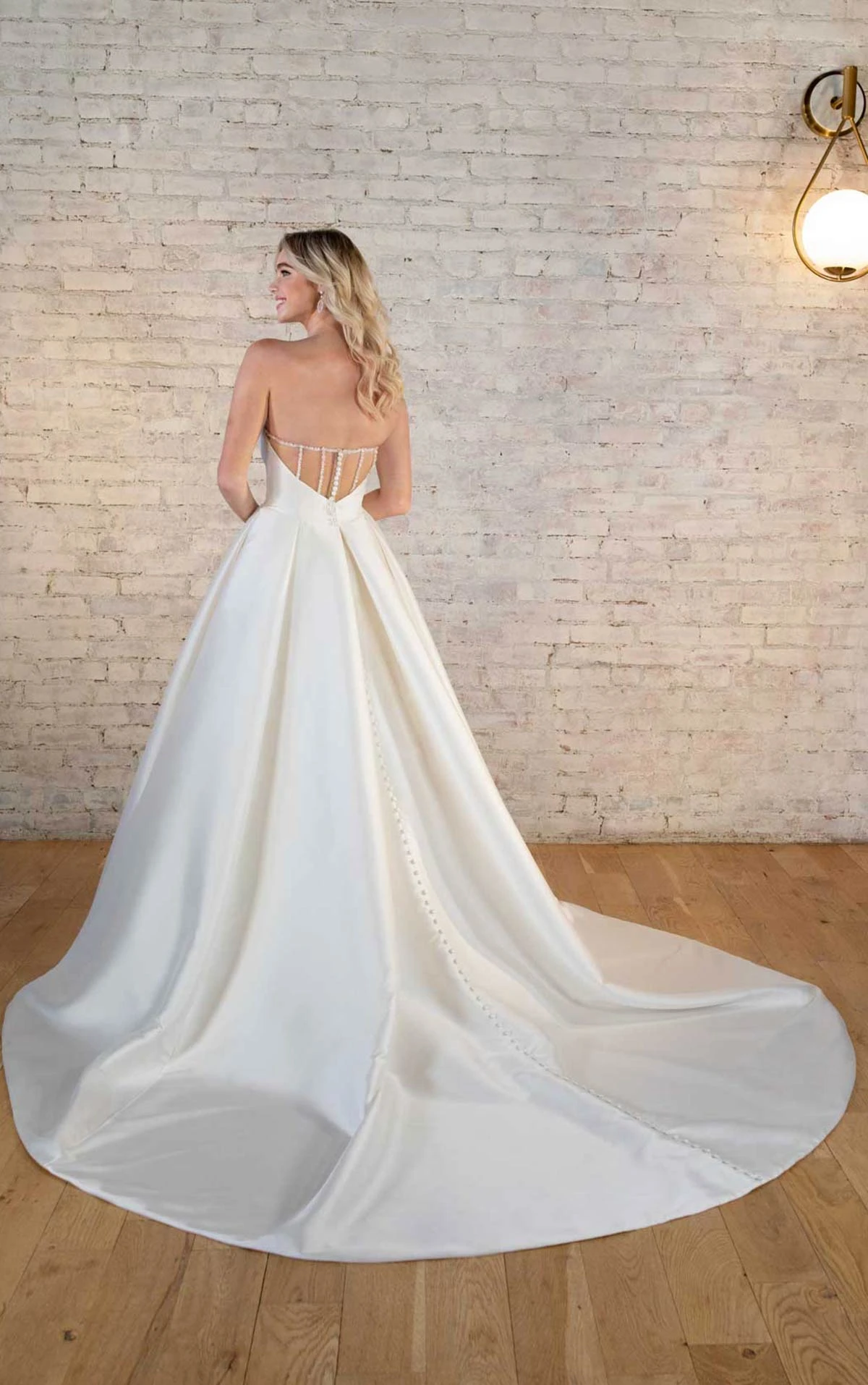 7711 Luxe Strapless Princess Ballgown Wedding Dress with Pockets  by Stella York
