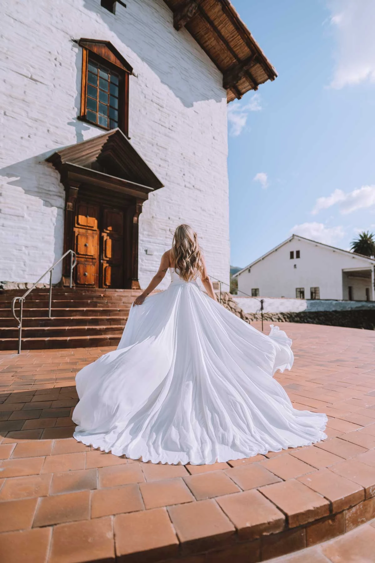camryn Boho Goddess Chiffon A-Line Wedding Dress with Detachable Long Sleeves  by All Who Wander