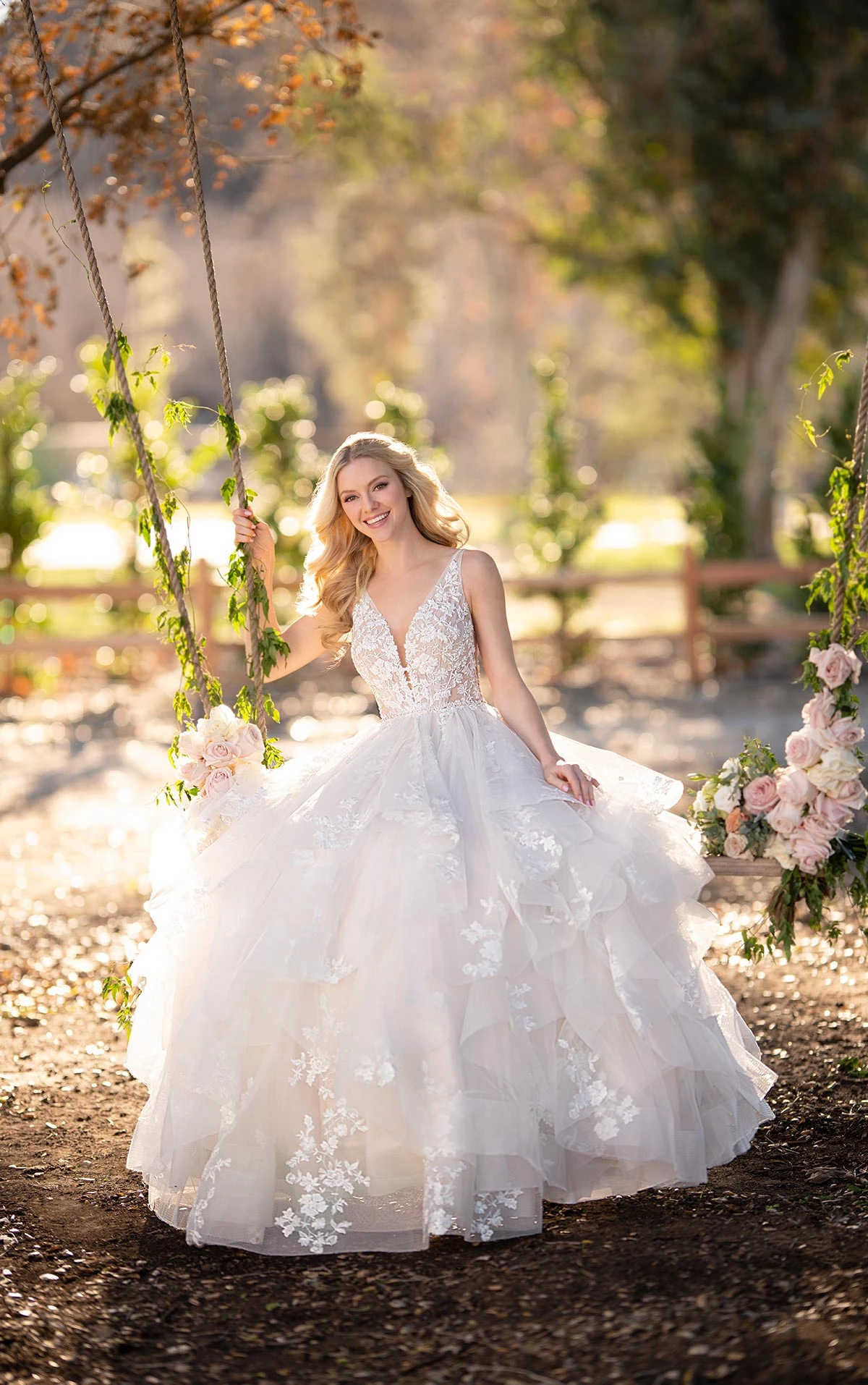 1105 Whimsical Tiered Ballgown  by Martina Liana