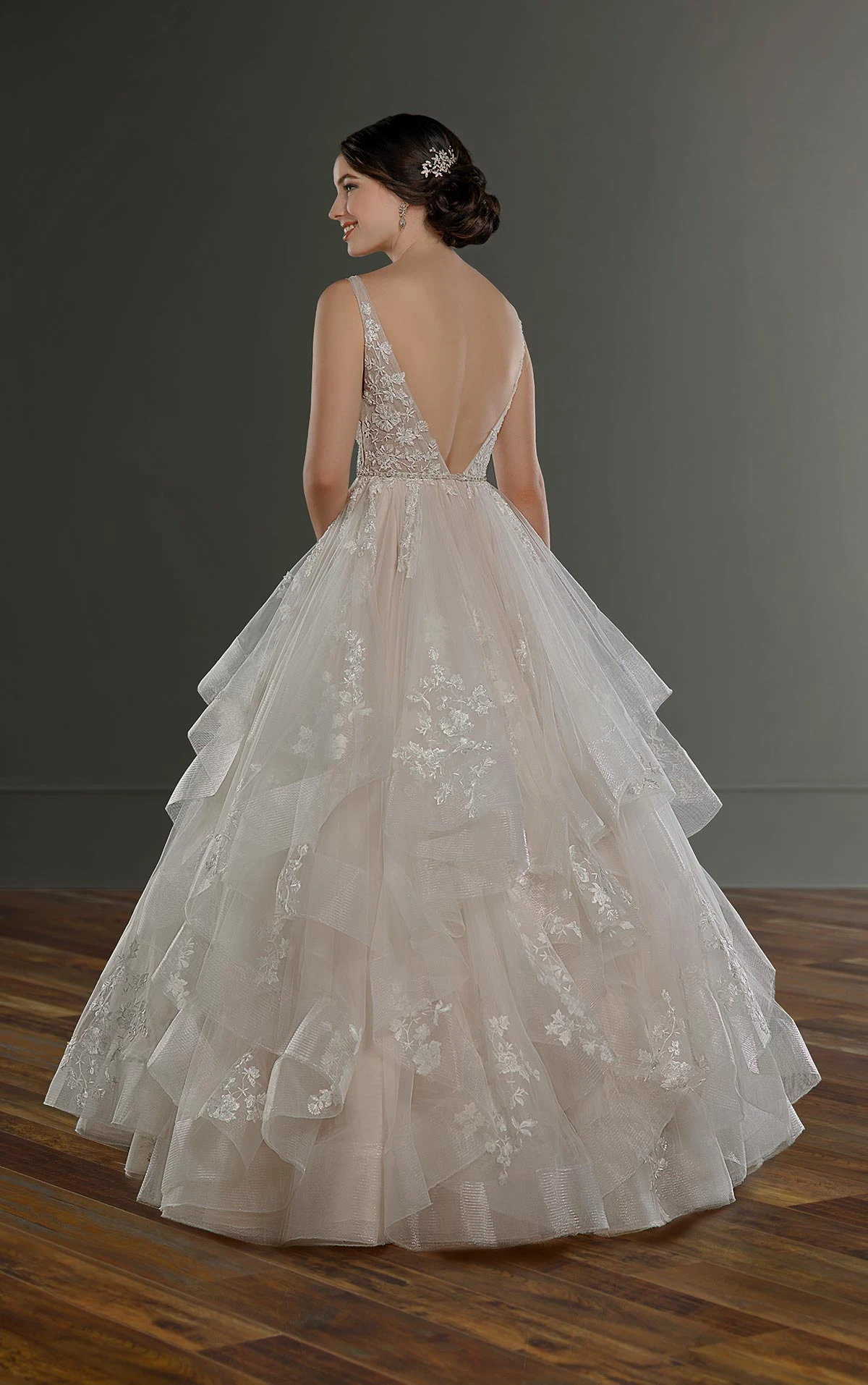 1105 Whimsical Tiered Ballgown  by Martina Liana