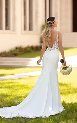 lace mermaid wedding dress with low back - 6648 by Stella York