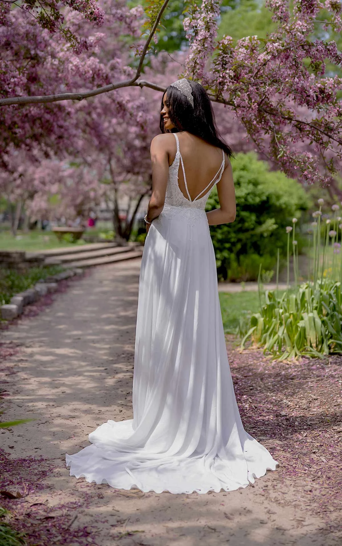7579 Sexy Lace A-Line Wedding Dress with Spaghetti Straps  by Stella York