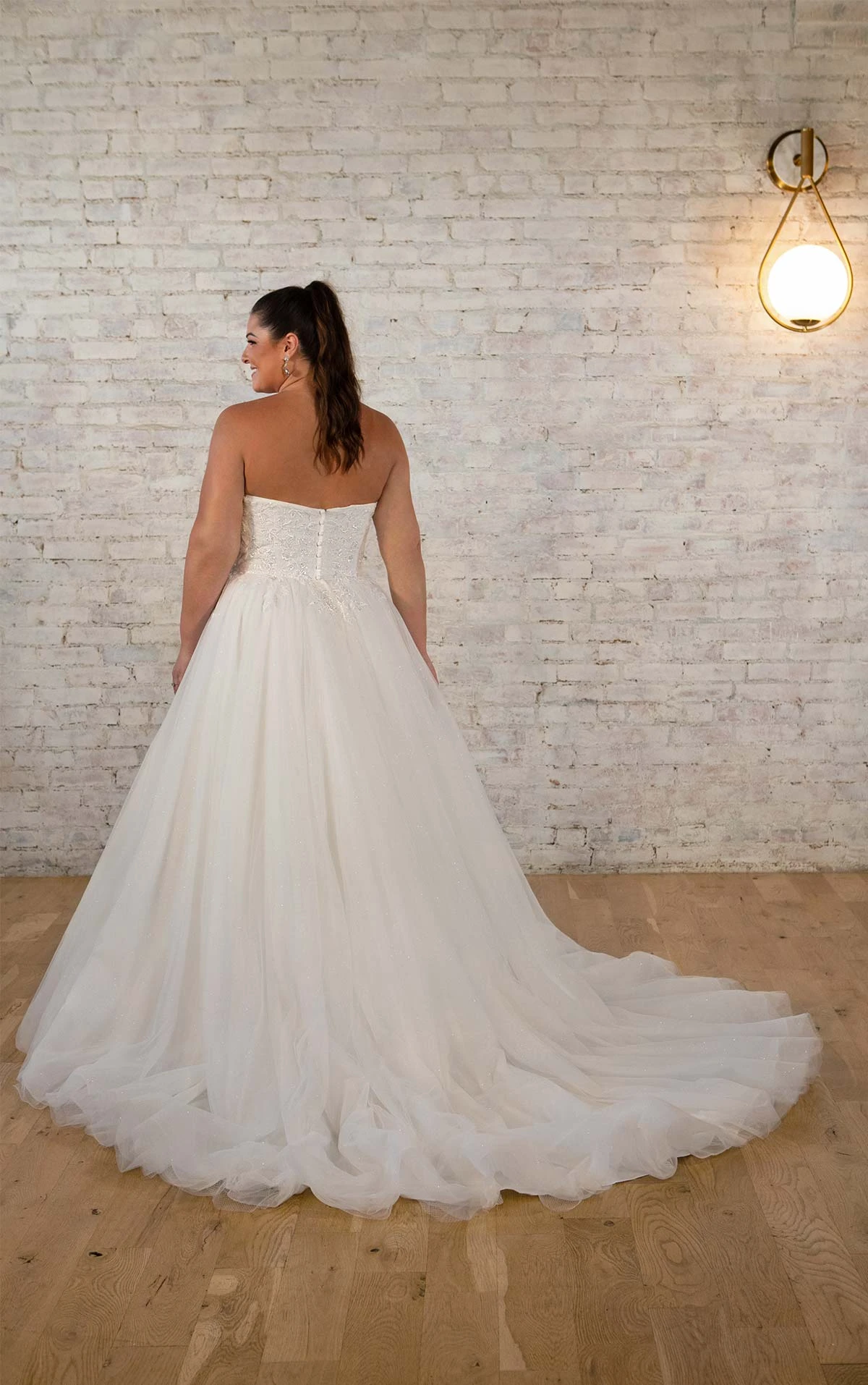 7596+ Elegant Lace Plus Size Ballgown Wedding Dress  by Stella York