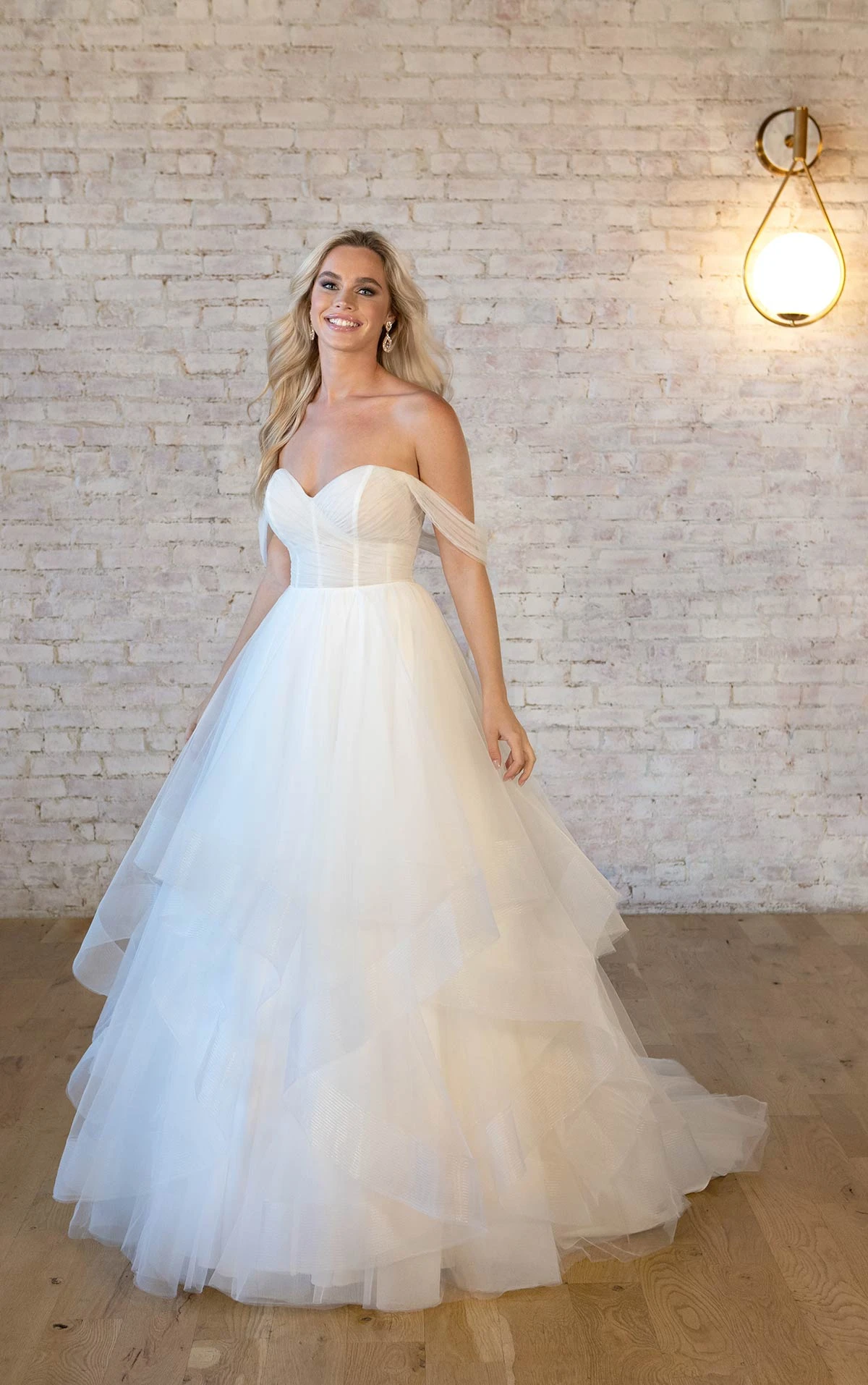 7600 Modern Tulle Ballgown Wedding Dress  by Stella York