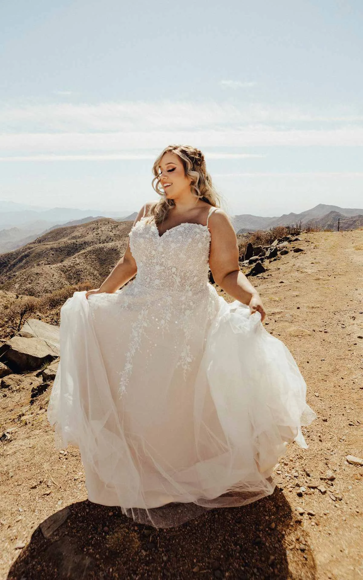 7322+ Sweetheart Plus-Size Wedding Dress with Pearl, Floral and Sequin Details  by Stella York