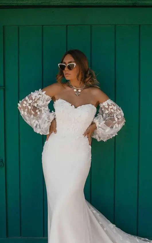 Glamorous Boho Lace Wedding Dress with Vintage Details, BRIAR, by All Who Wander