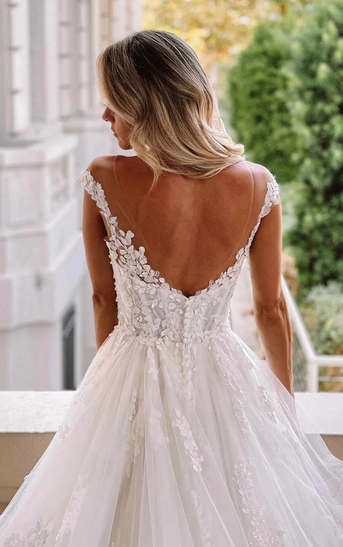 1400 Off-the-Shoulder Lace Sweetheart Ballgown  by Martina Liana