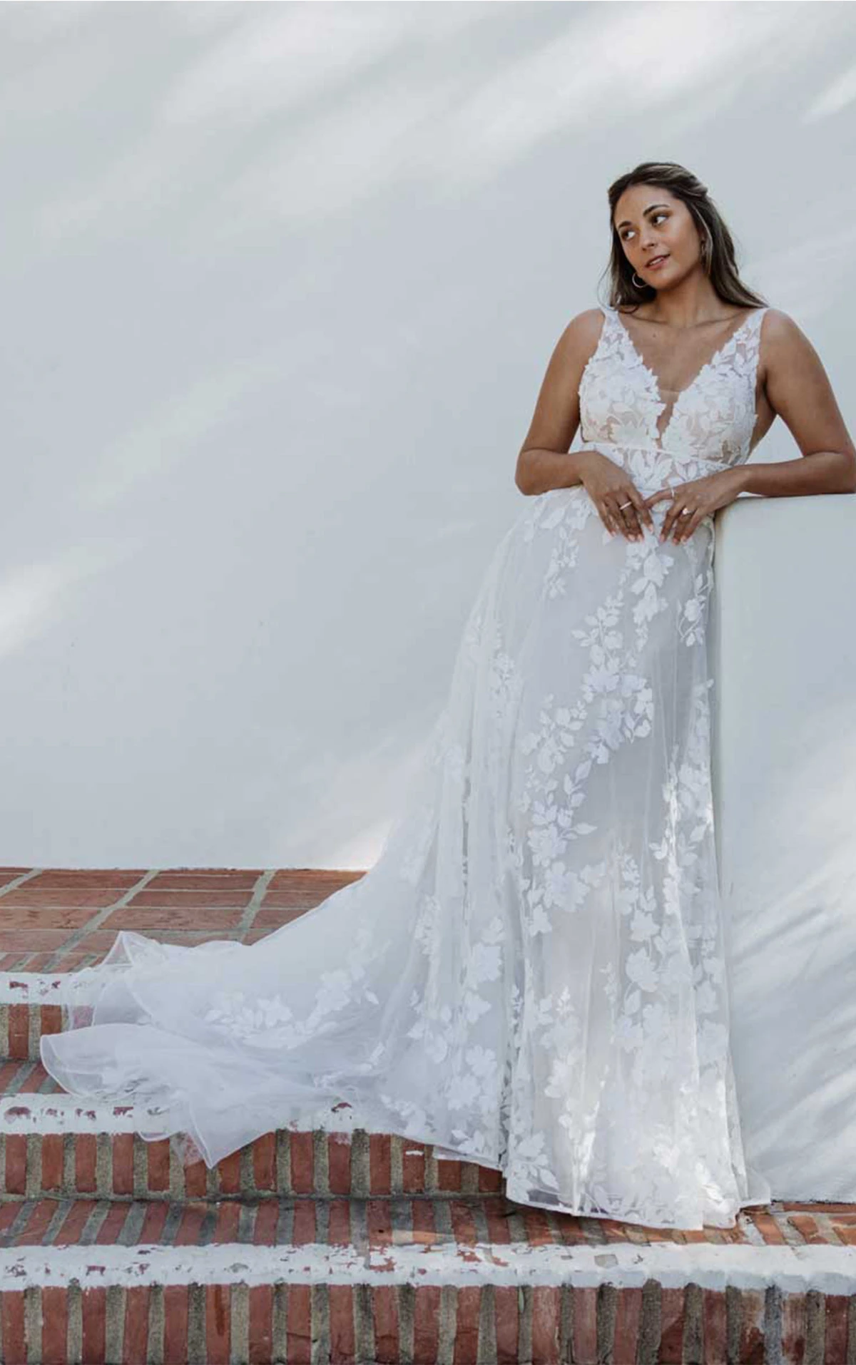 d3783 Charming Lace and Tulle A-Line Wedding Dress  by Essense of Australia
