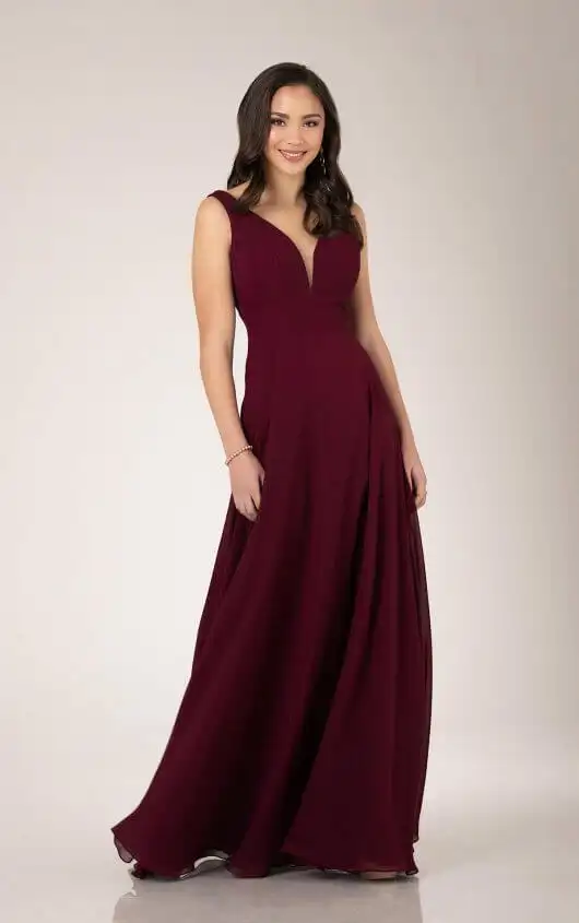 Formal Sleeveless Bridesmaid Dress with Empire Waist, 9412, by Sorella Vita
